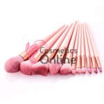 Pensule de Make-up 11 bucati Pink Profesionale MKB03